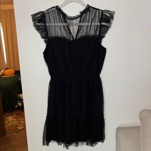 Elegant Black Sheer Dress